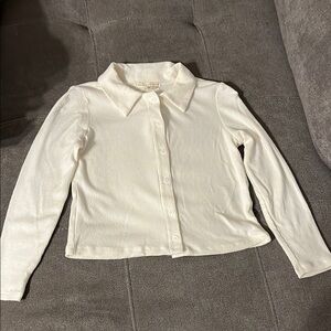 Copper Key Cream Ribbed Button-Up Shirt